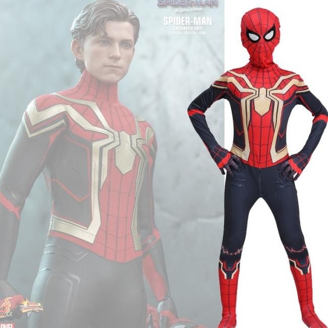 KOSTUM SPIDERMAN GOLD BATTLESUIT ANAK DEWASA