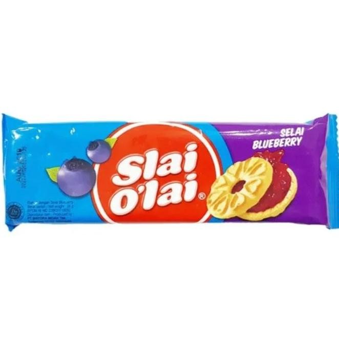 

Slai Olai Roma Biskuit Sachet 32gr isi 4 Slai Olai Blueberry Strawber