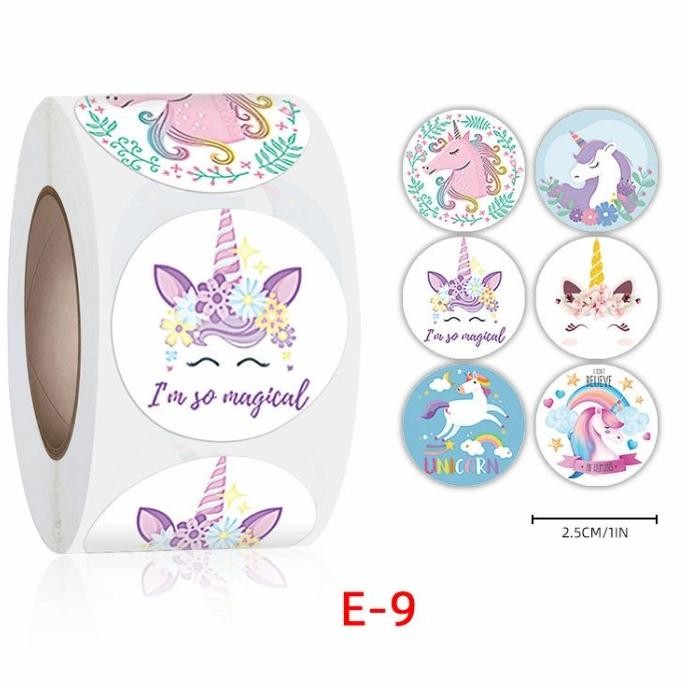 

Stiker Magical Unicorn isi 500 Label Cutting Sticker Kado Anak Pink