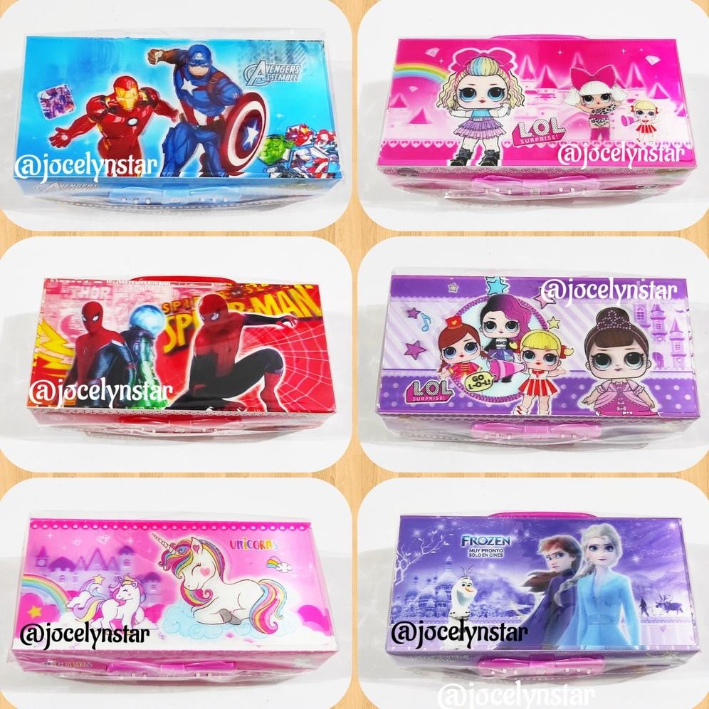 

PROMO 3D - Kotak pensil pin/ kode / tempat pensil karakter hologram/3D /stationery case GA24