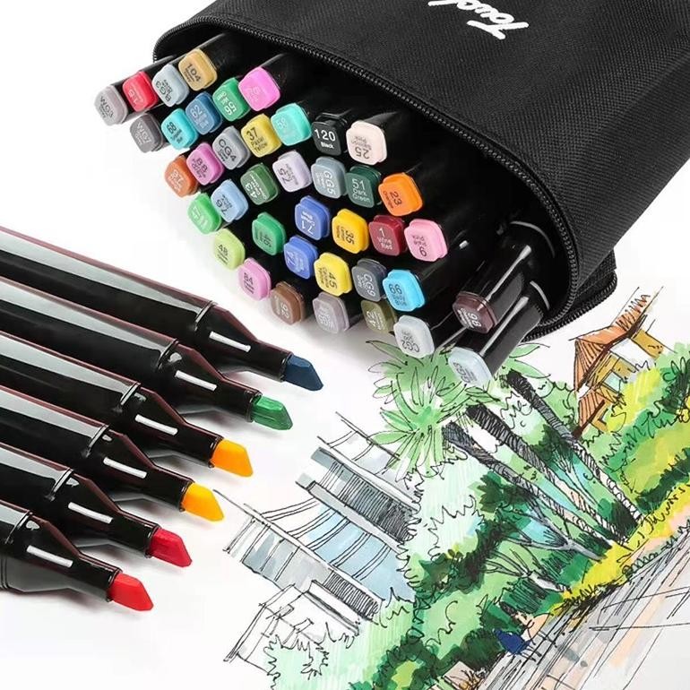 

OKK-1520 CODTouch 12/36/60/80/120 Warna Sketsa Spidol Umum General Marker Set Animation Markers Hemat