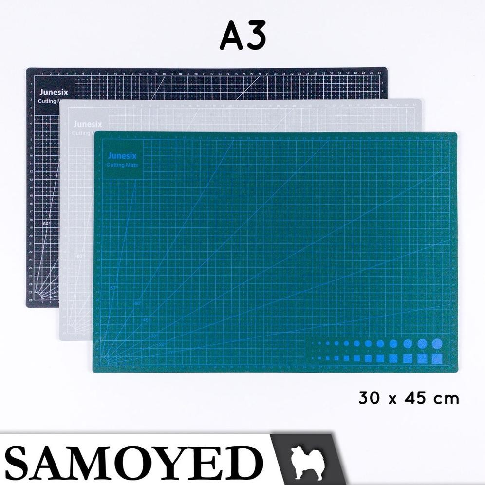 

SPECIAL SAMOYED Junesix Alas Potong / Cutting Mat / Pad / Board A3 Dua (2) Sisi / Two-Sided / Double-Sided / Reversible na-72