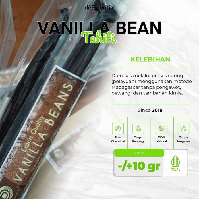 

Vanilla bean Tahiti (3 beans) grade premium 15 cm up