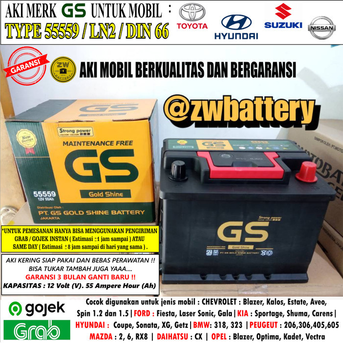 Aki Mobil Innova Reborn Bensin Gs Mf 56090R / Din 66 12V 60Ah