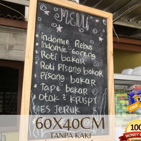 

Papan Tulis Kapur 40X60Cm Chalkboard Unik Papan Hitam Blaboard