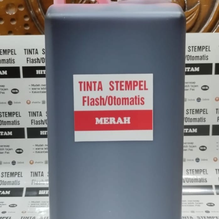 

Ready TINTA STEMPEL FLASH WARNA MERAHH