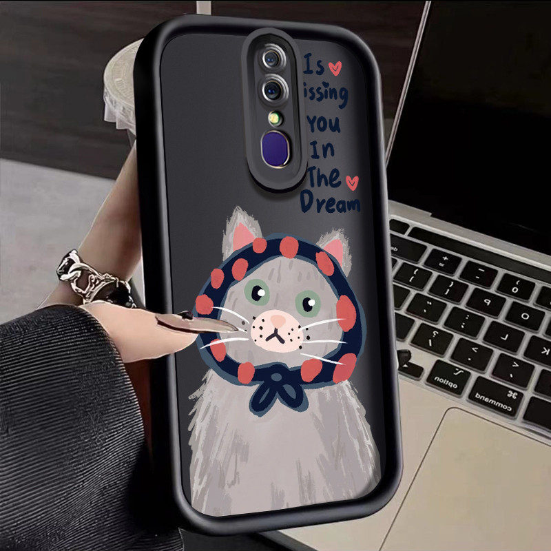 Casing Hp Untuk OPPO F11 A9 2019 A9x F9 F9 Pro A7x Realme 2 Pro U1 Case Casing Hp Untuk Kucing sapi 
