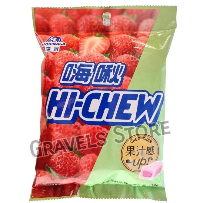 

Morinaga Hi-Chew Strawberry Candy - Permen Hi Chew Stroberi Jepang