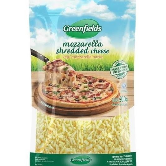 

Greenfields Mozarella Shreded Cheese |Keju Parut Greenfield 200 G