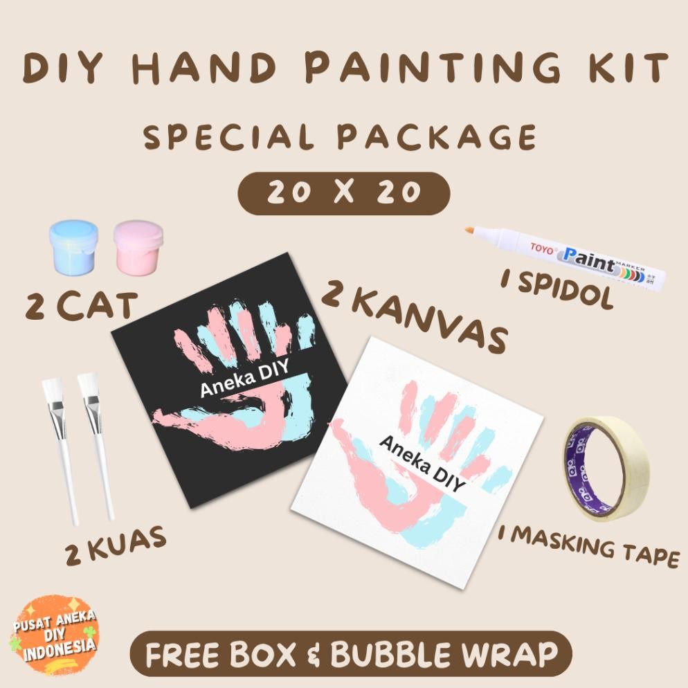 

Super Murah Diy Hand Painting Kit 1 Set Canvas Board Couple | Kanvas Lukis Cap Tangan Pasangan 7X7 20X20 20X30 Murah