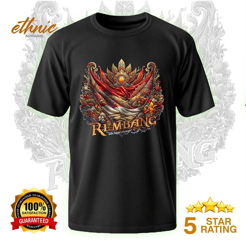 T-shirt Kaos Distro REMBANG - JAWA TENGAH - Premium Quality - RBGX2