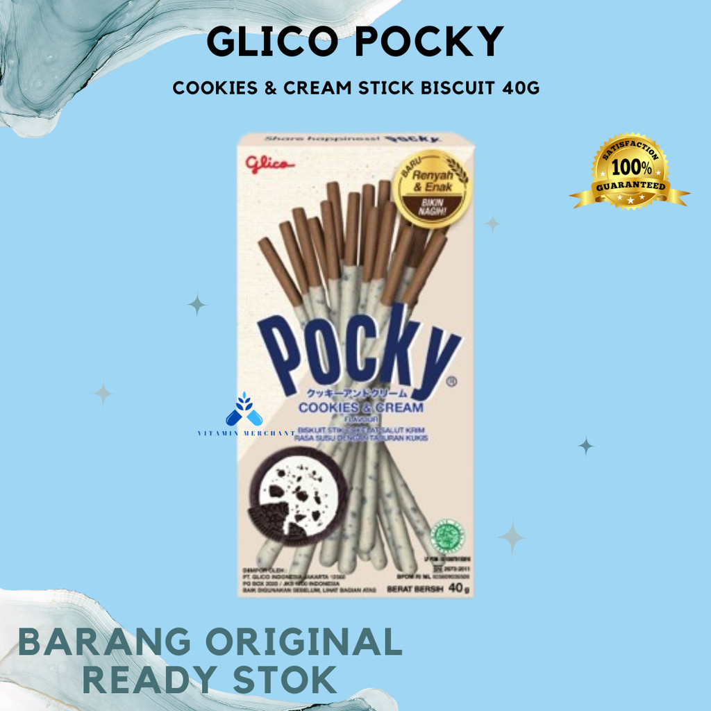 

Glico Pocky Cookies & Cream Stick Biscuit 40g