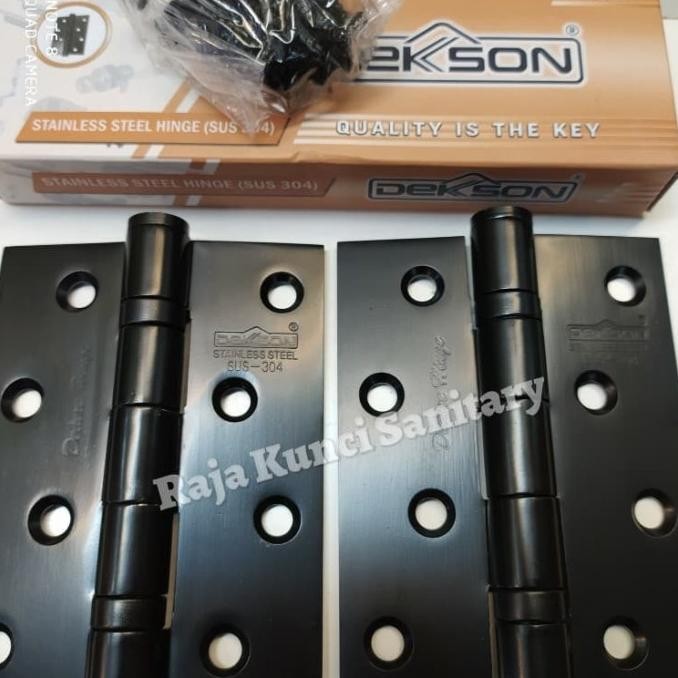 Engsel Dekson Hitam 4"X3"x3mmx2bb Deluxe SUS 304/Engsel Pintu Dekson