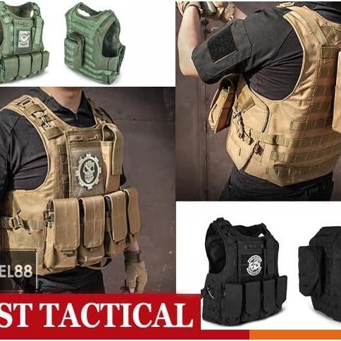 Rompi Tactical Army Vest Body Protection Airsoft Army