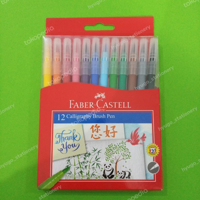 

Ba Calligraphy Brush Pen 12 Warna Faber Castell