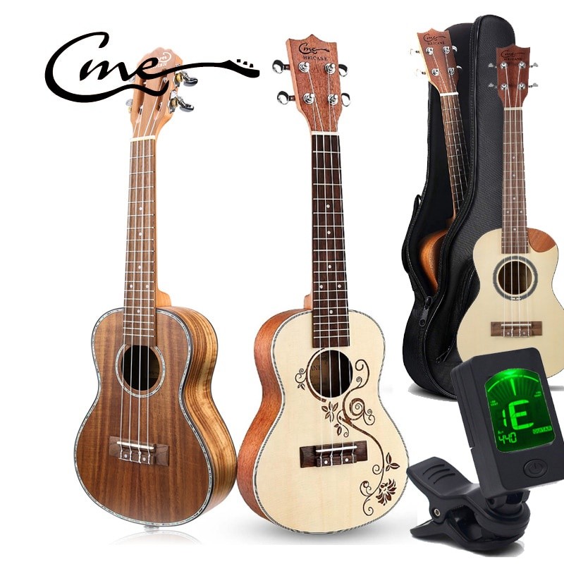 Ukulele 23 Inci Kit 4 Senar Kayu Mahoni dengan Penyetel Tas Pilihan Sengatan Tali Capo untuk Konser 