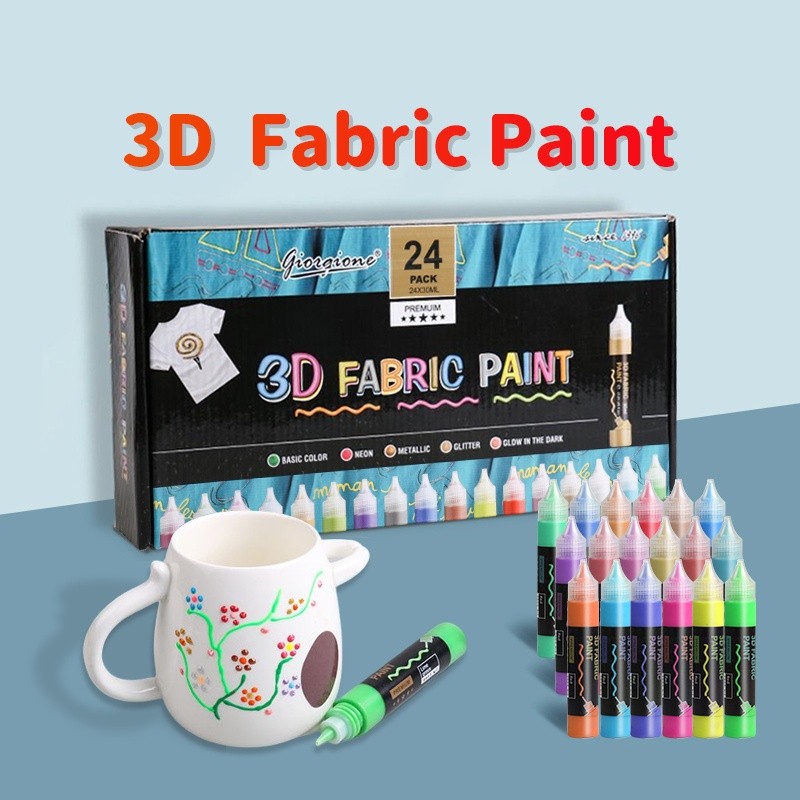 24color 3D kain cat set cat tekstil permanen 30ml |E4913110|