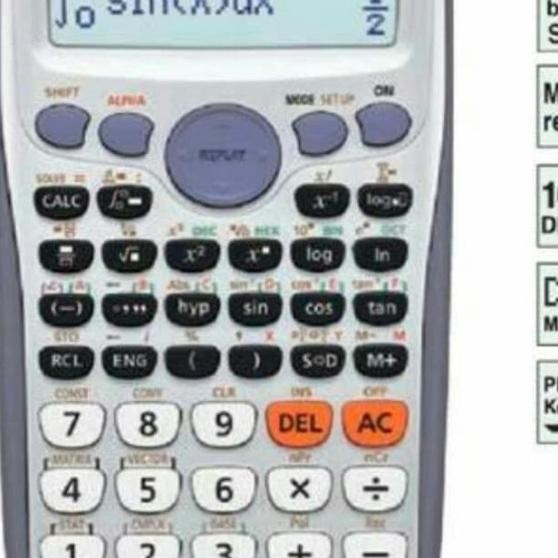 

Calculator/Kalkulator Scentific Casio Fx 570Es Plus#Stok Terbatas