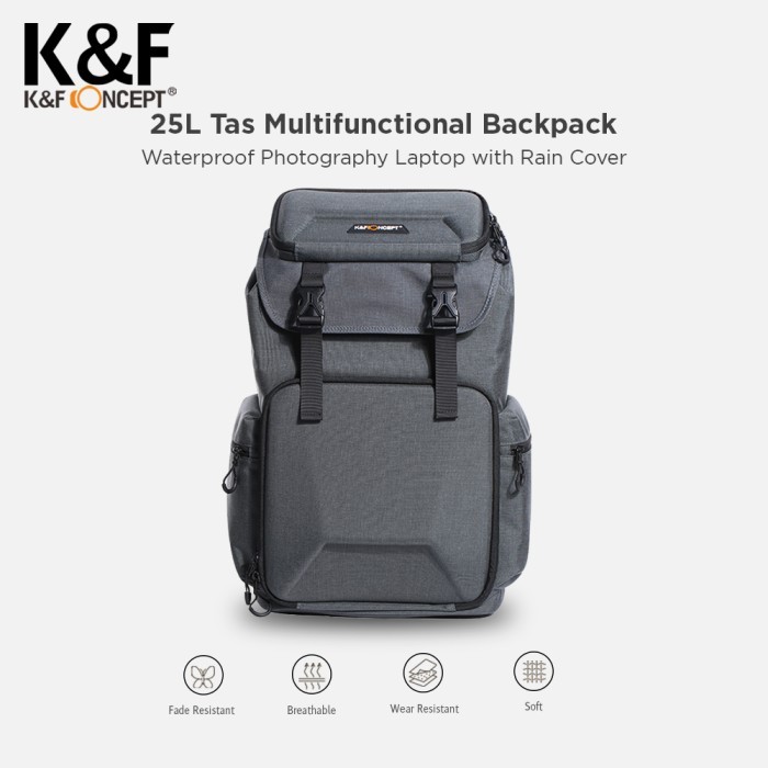 Knf Concept 25L Tas Multifunctional Backpack Waterproof Photography
