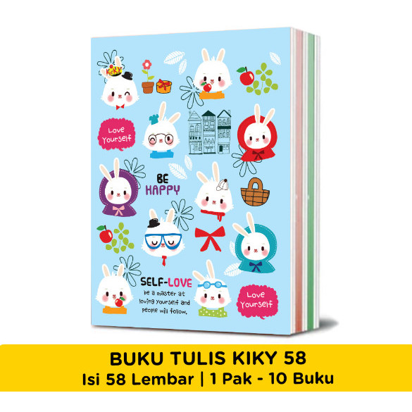 

Sale (10 Buku) Buku Tulis Kiky 58 Lembar / Buku Tulis Sekolah Garis