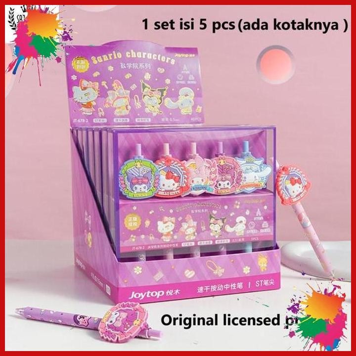 

(SBJJ) 1 SET PULPEN GEL PEN SANRIO ORIGINAL JOYTOP BALLPOINT ALAT TULIS 0.5MM