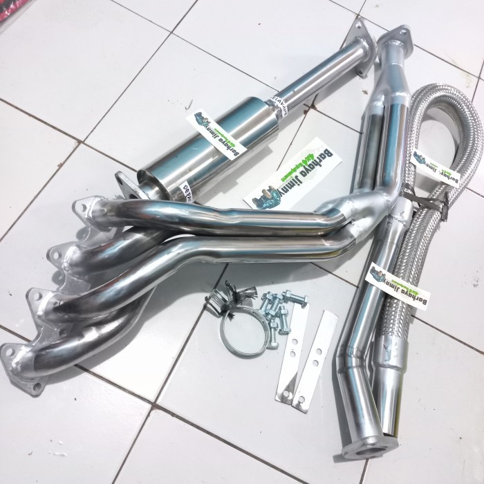 Ready  KNALPOT HEADER 421 COSTUM SET JIMNY KATANA KENALPOT RACING FLEXIBEL