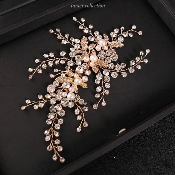 Debora Hair Piece / Aksesoris Wedding Rambut Pesta / Aksesoris Rambut