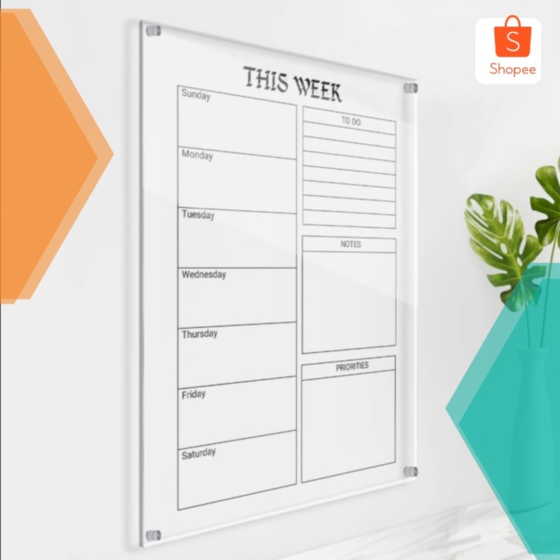 

Terlaris Daily Planner Akrilik Weekly Planner | Papan Schedule Acrylic - 21x30 Keren