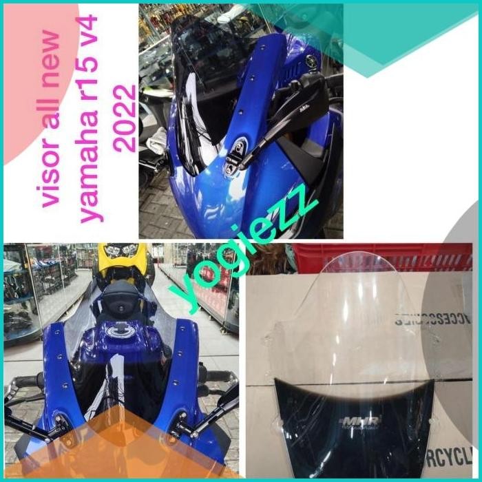 windshield yamaha r15 v4 mhr black diamond karbon visor r15 v4 140BZ4