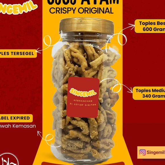 

Usus Ayam Crispy Singel , Keripik Usus Ayam Kering Renyah Singel, Usus Kering Kriuk Viral