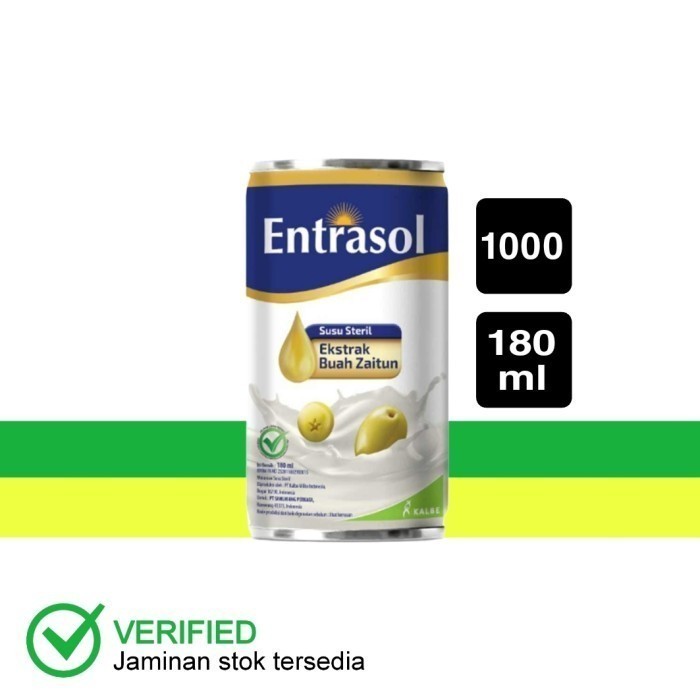 

Entrasol Susu Steril Ekstrak Buah Zaitun 1000 x 180 ml