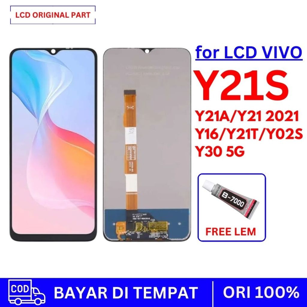 【ORIGINAL】LCD VIVO Y21 2021 / Y21S / Y21T / Y21A / Y21E / Y21G / Y02S / Y16 / Y30 5G / Y15A ORIGINAL