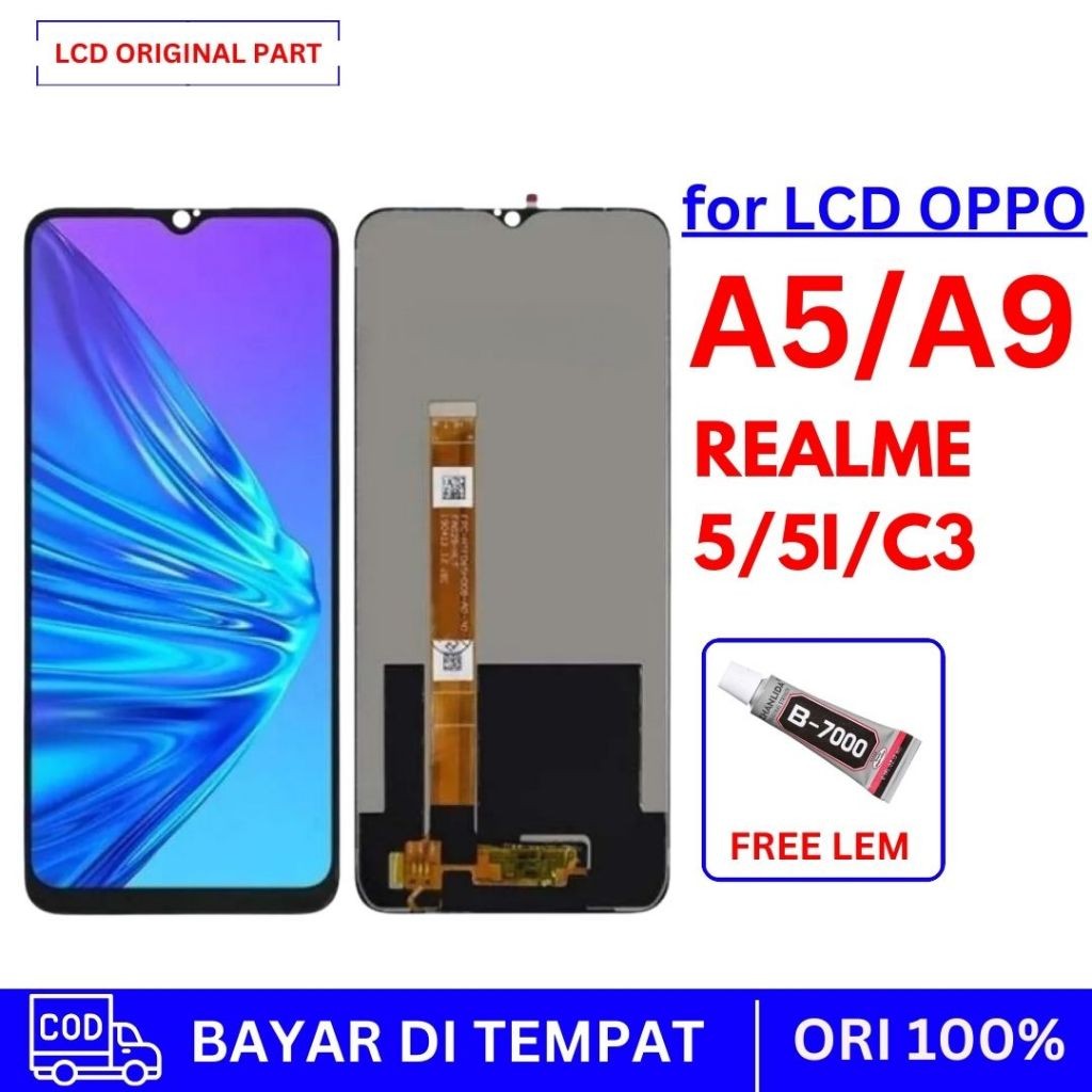 【ORIGINAL】LCD OPPO A9 2020 / A5 2020 / A11X / A31 2020 / REALME 5 / 5I / 5S / 6I / REALME C3 / C3I O