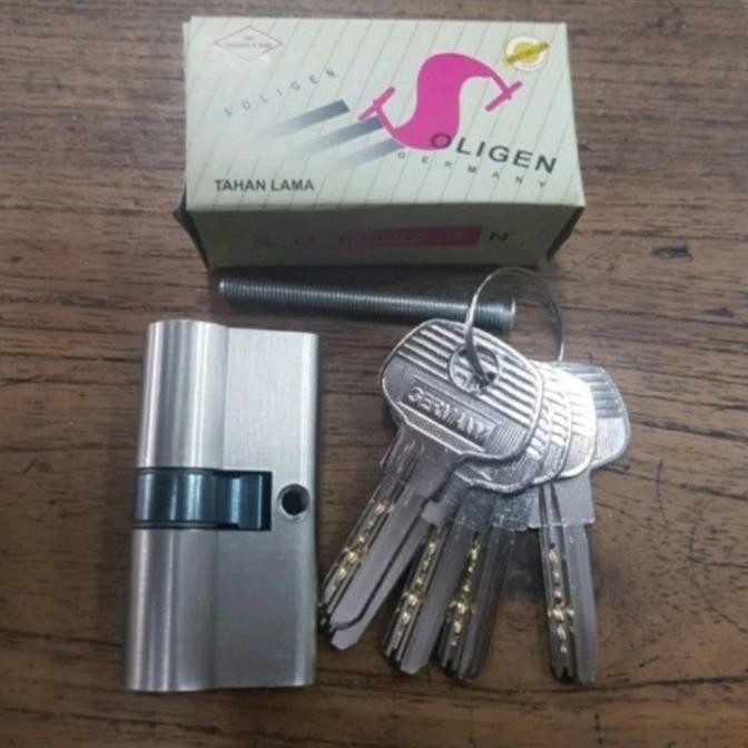 Kunci Pintu Sliding Soligen/Kunci Dorong/Kunci Mekar Soligen+Cylinder