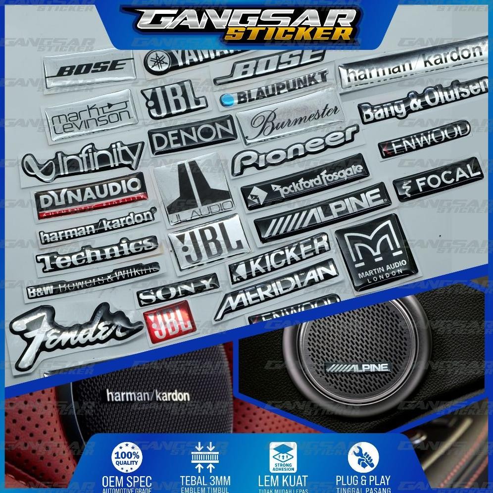 Emblem logo audio mobil / emblem speaker mobil / emblem tape mobil / emblem speaker