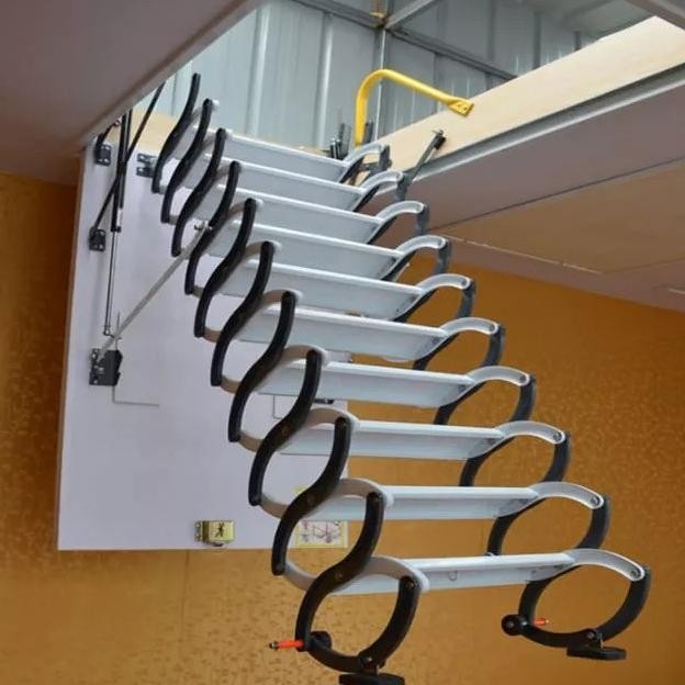 Tangga Loteng Lipat Teleskopik 3,5 Meter - Folding Stair Kuat & Awet