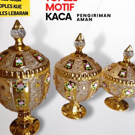 Toples Kristal Set Kaca Mewah Lebaran Ulir Naga