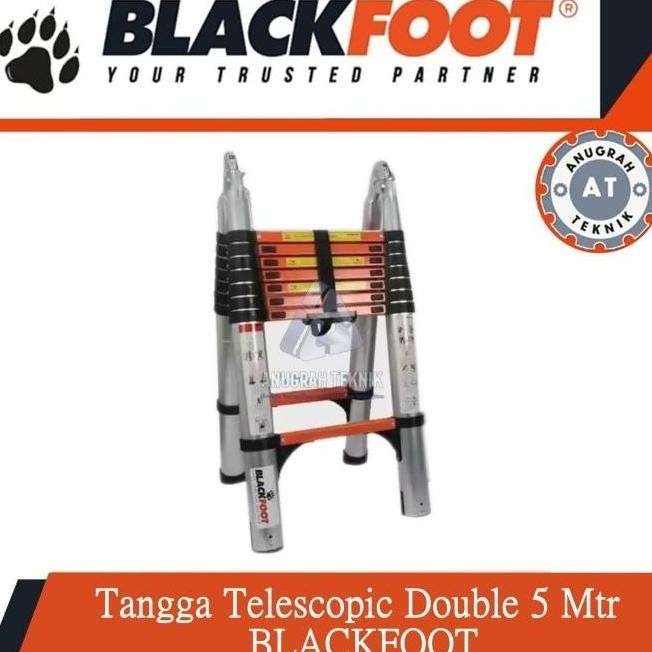 Tangga Susun Double 5 Meter BLACKFOOT Tangga Double Teleskopik