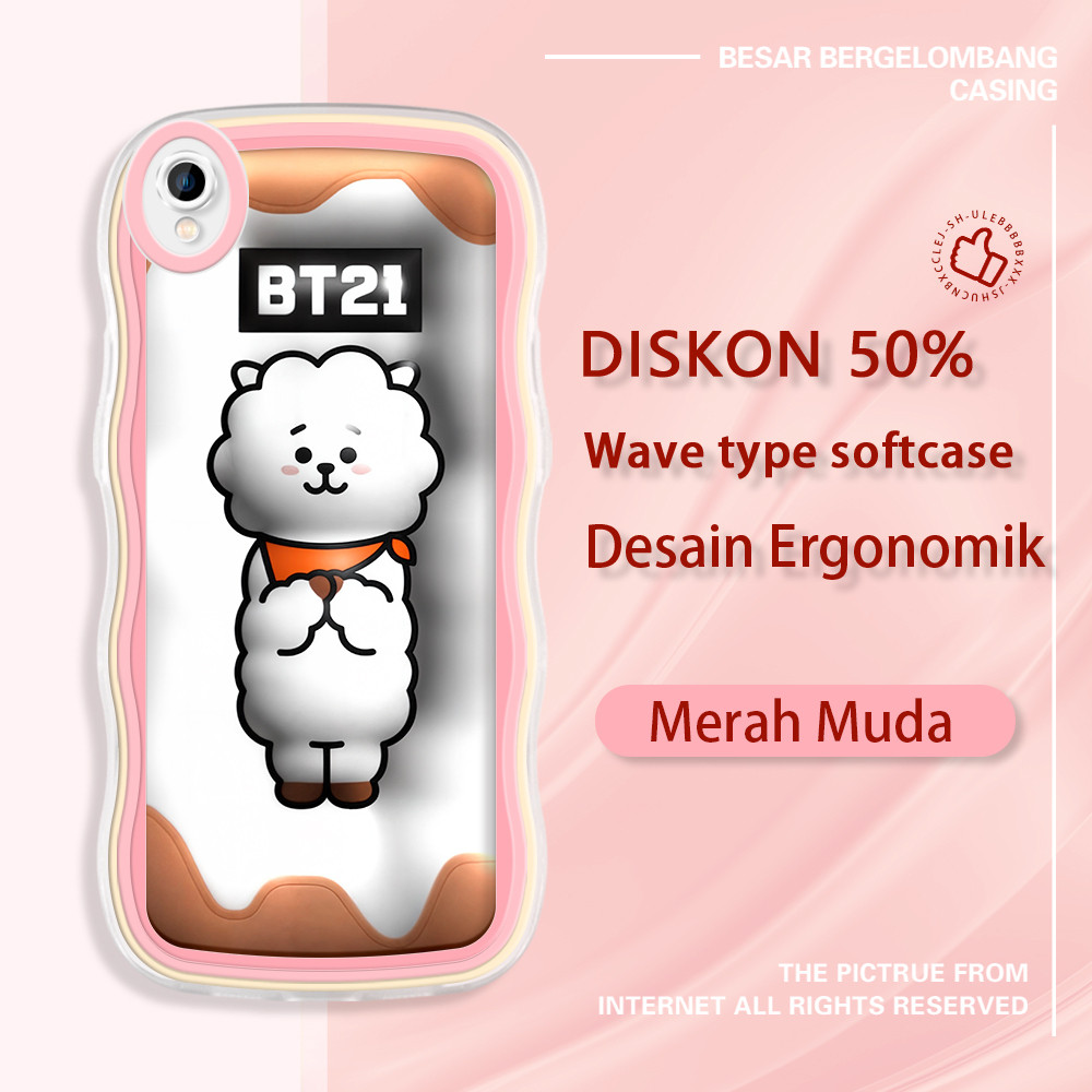 jinsouwe OPPO A37 A38 A37F A53 2020 A52 A54 2021 A55 A57 2022 A59  Casing Ponsel  BT21 Baby BTS RJ 3