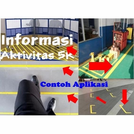 

Lakban Lantai Hitam Kuning 3Inc/ Floor Marking Yellow Black 72Mm X 33M