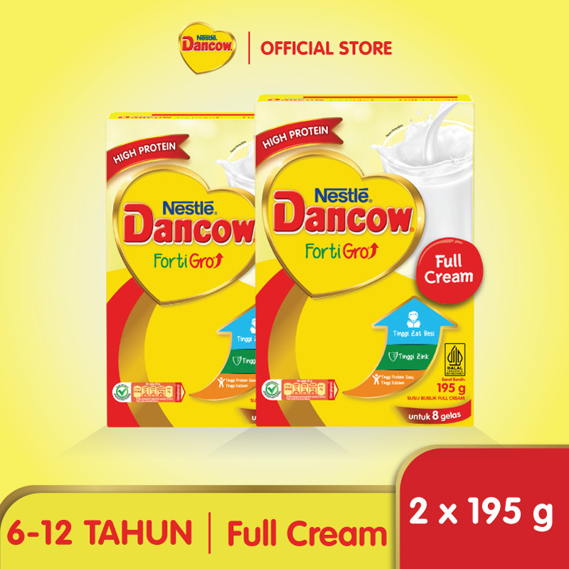 DANCOW Fortigro Susu Bubuk Susu Anak Full Cream 195g x 2
