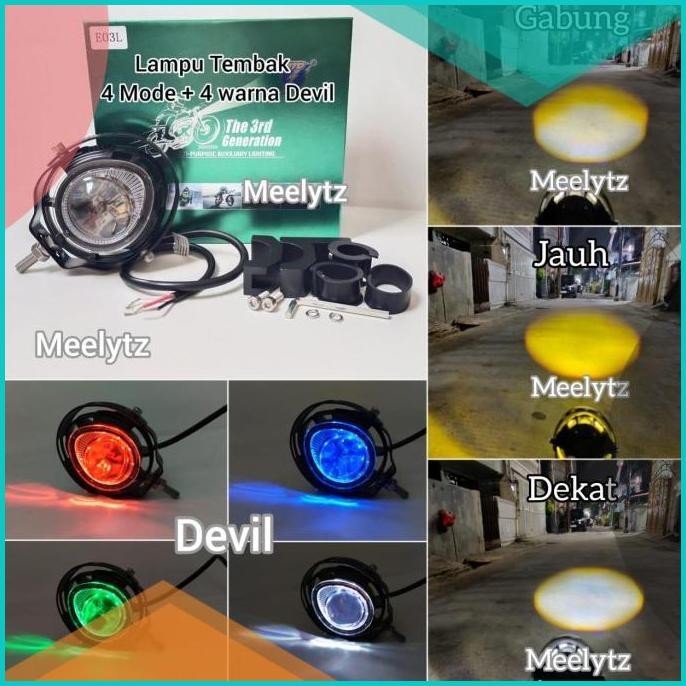 Premium Lampu tembak LED RTD Rayton E03L Laser jauh dekat putih kunin