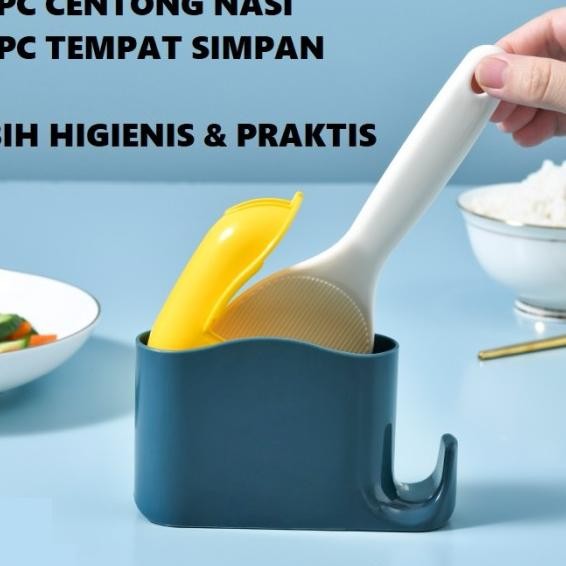 Centong Nasi & Tempat Yimpanan Centong Nasi Rice Spoon + Holder