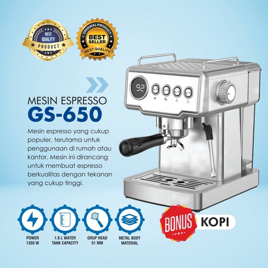 Mesin Espresso GUSTINO ALCANTARA Mesin espresso GS-650 PROMO
