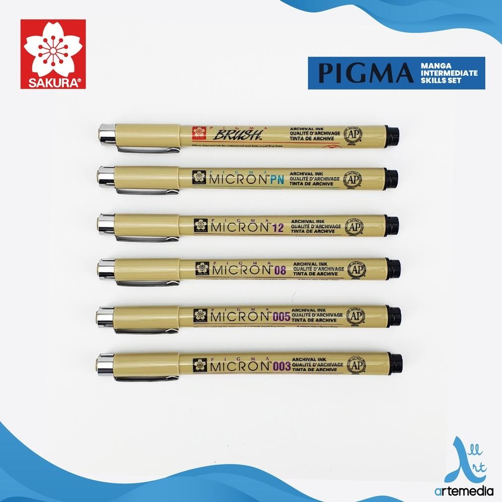 

We69 Sakura Pigma Micron Drawing Pen Manga Basic & Intermediate Set Berkualitas