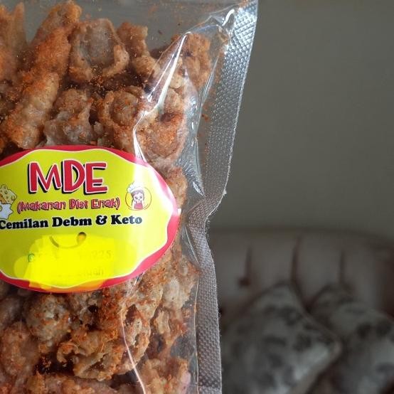 

Keripik Kulit Ayam Keto, Rasa Pedas (Tanpa Tepung Dan )