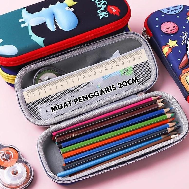 

fth- Kotak Pensil Karakter 3D Anak Kartun Stationary / Pensil Case Viral