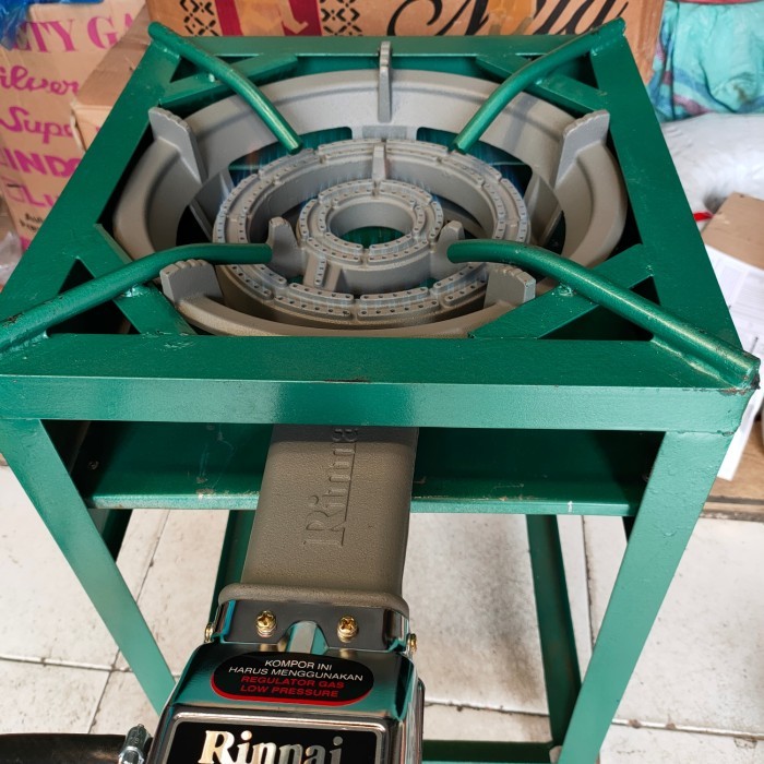 PROMO kompor gas api besar/api seribu rinnai 1set lengkap + tungku 40x40x70