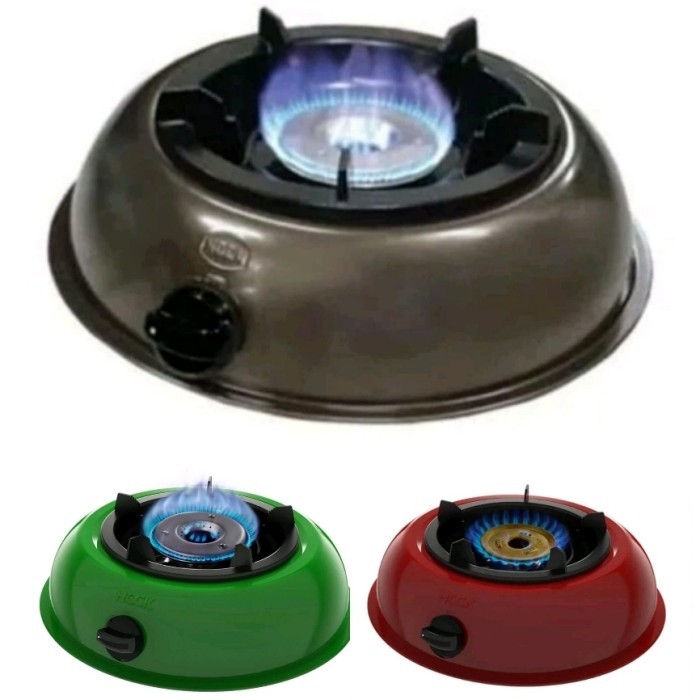 PROMO Kompor gas 1 Tungku HOCK Kompor Bulat Kompor Low Pressure Hitam