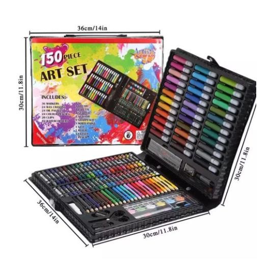 

sd-67 150 pcs Crayon Alat Lukis Anak Pensil Warna Cat Air Perlengkapan Menggambar Melukis Mewarnai Set Art Full Set pc Krayon 150pcs 150pc Pastel Pena Cat Air Kuas Original
